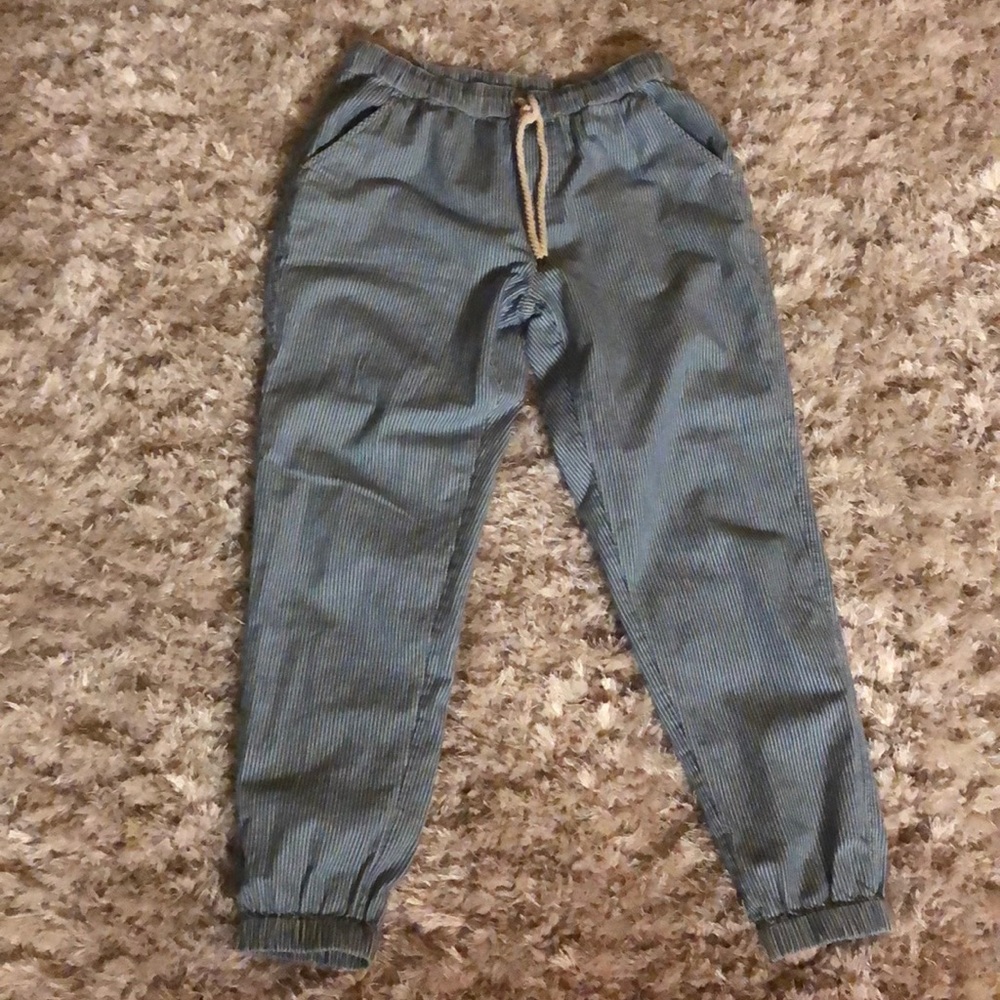 Aerie chambray railroad joggers size S